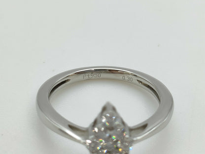 D0.30ct Pt950 4.1g Ring 