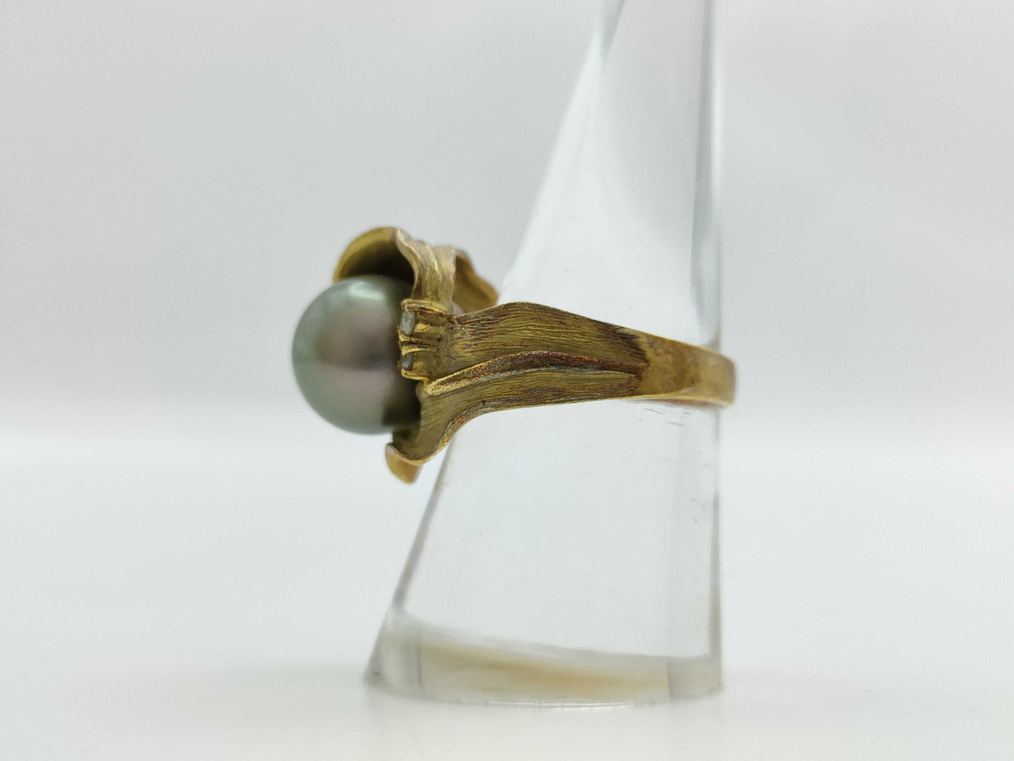 Pearl, Diameter: Approx. 10.7mm, D0.07ct, 18K Gold, 11.4g, Ring 
