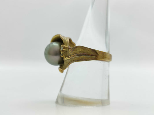 Pearl, Diameter: Approx. 10.7mm, D0.07ct, 18K Gold, 11.4g, Ring 