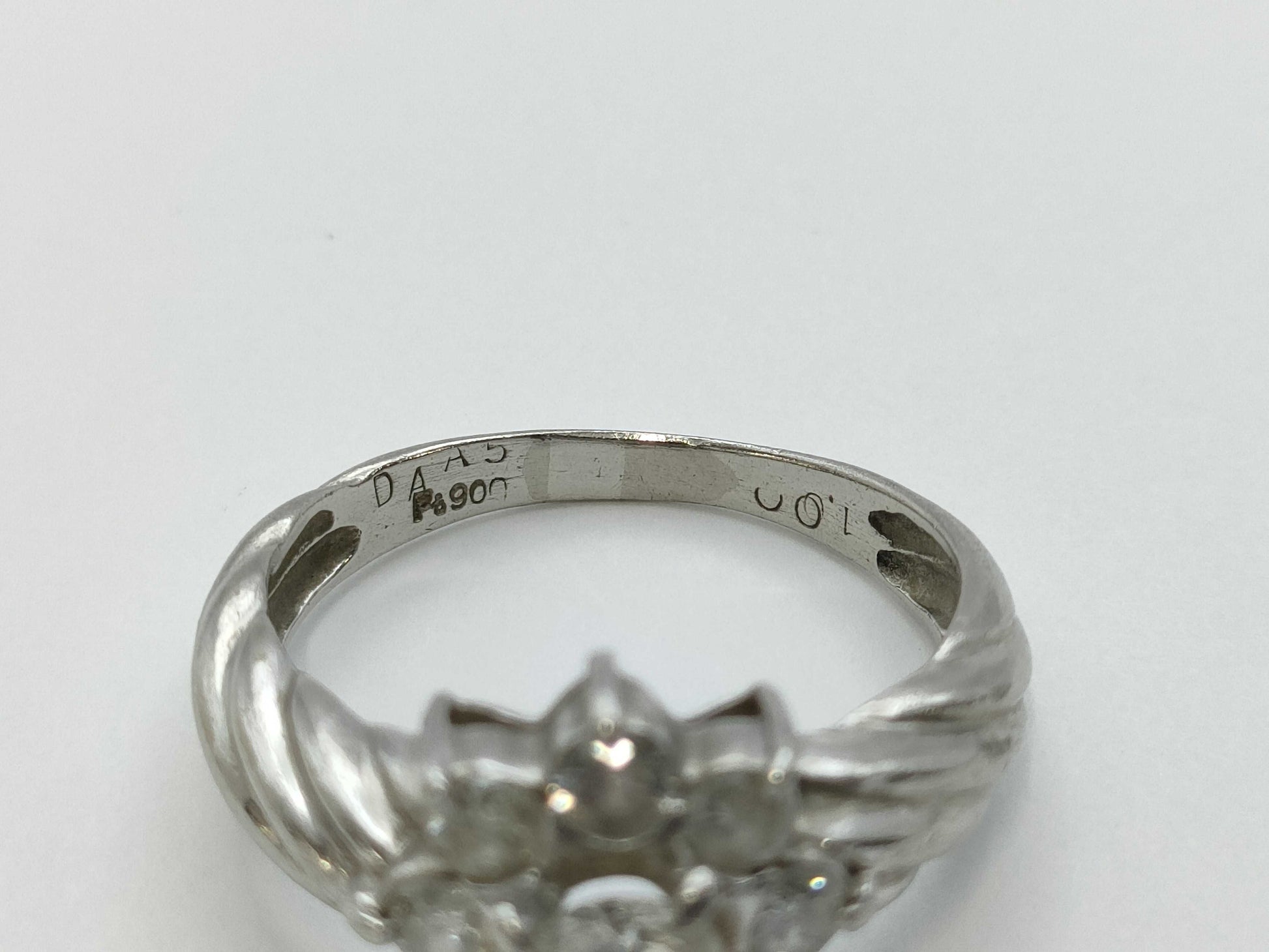D1.00ct Pt900 4.6g Ring 