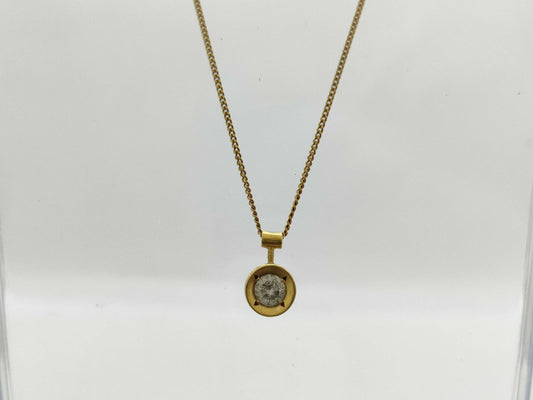 D0.33ct K18 3.0g Necklace 