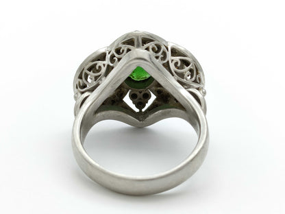 Jadeite 2.11ct D0.96ct Pt900 17.5g Ring 