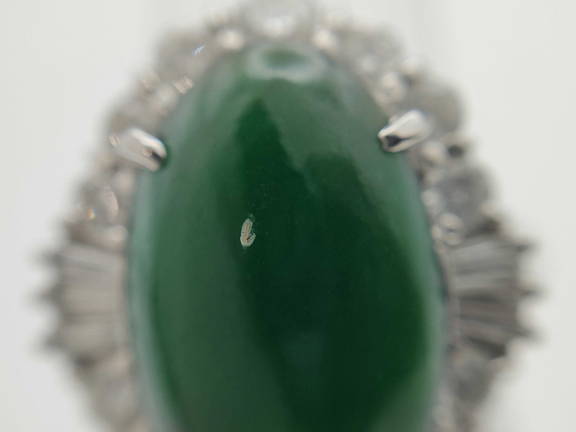 Jade D0.16/0.99ct Pt900 14.4g Ring 