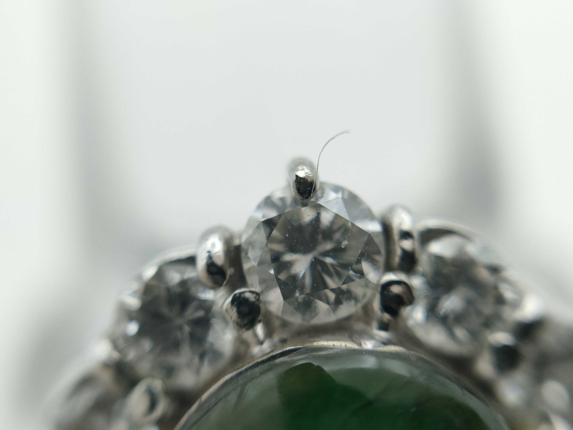 Jade D0.16/0.99ct Pt900 14.4g Ring 