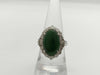 Jade D0.16/0.99ct Pt900 14.4g Ring 