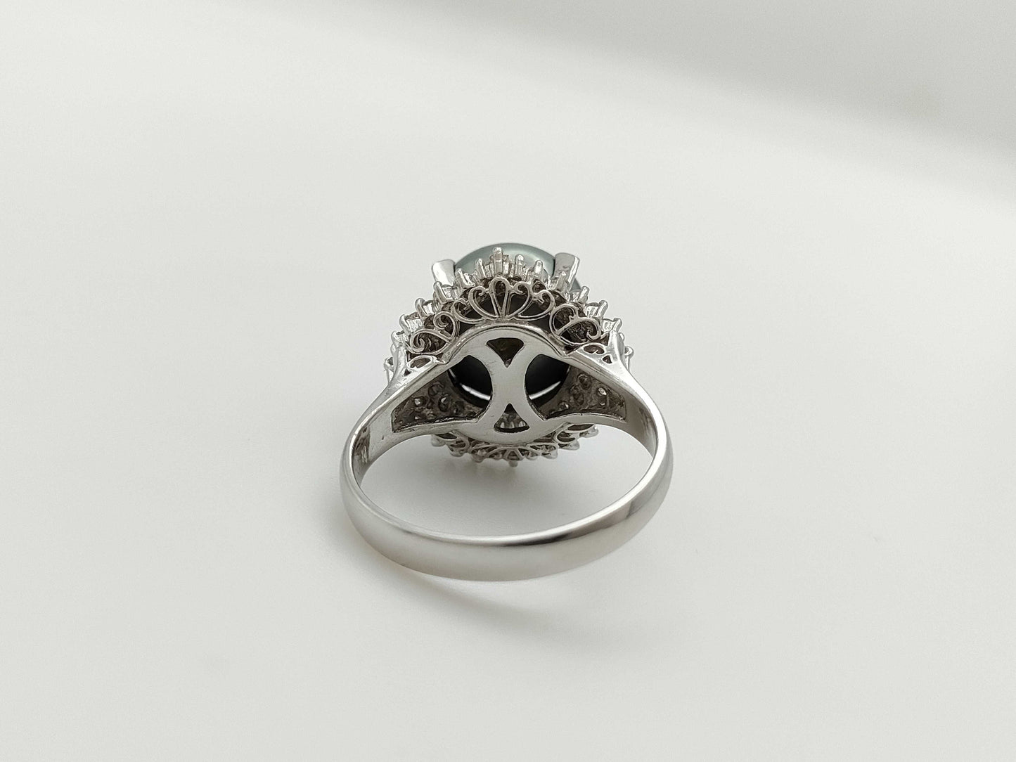Pearl, Diameter: Approx. 10.2mm, D0.55ct, Pt900, 7.5g, Ring 