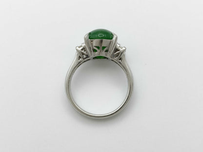Jade 4.07ct D0.22ct Pt900 8.3g Ring 