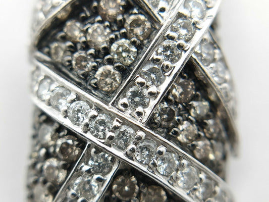 D0.70/0.47ct K18WG 5.3g Pendant Top 