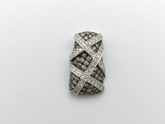 D0.70/0.47ct K18WG 5.3g Pendant Top 