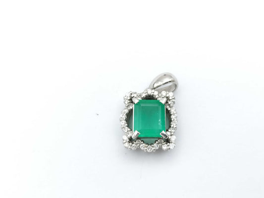 E1.19ct D0.21ct PT900 3.5g Pendant Top 