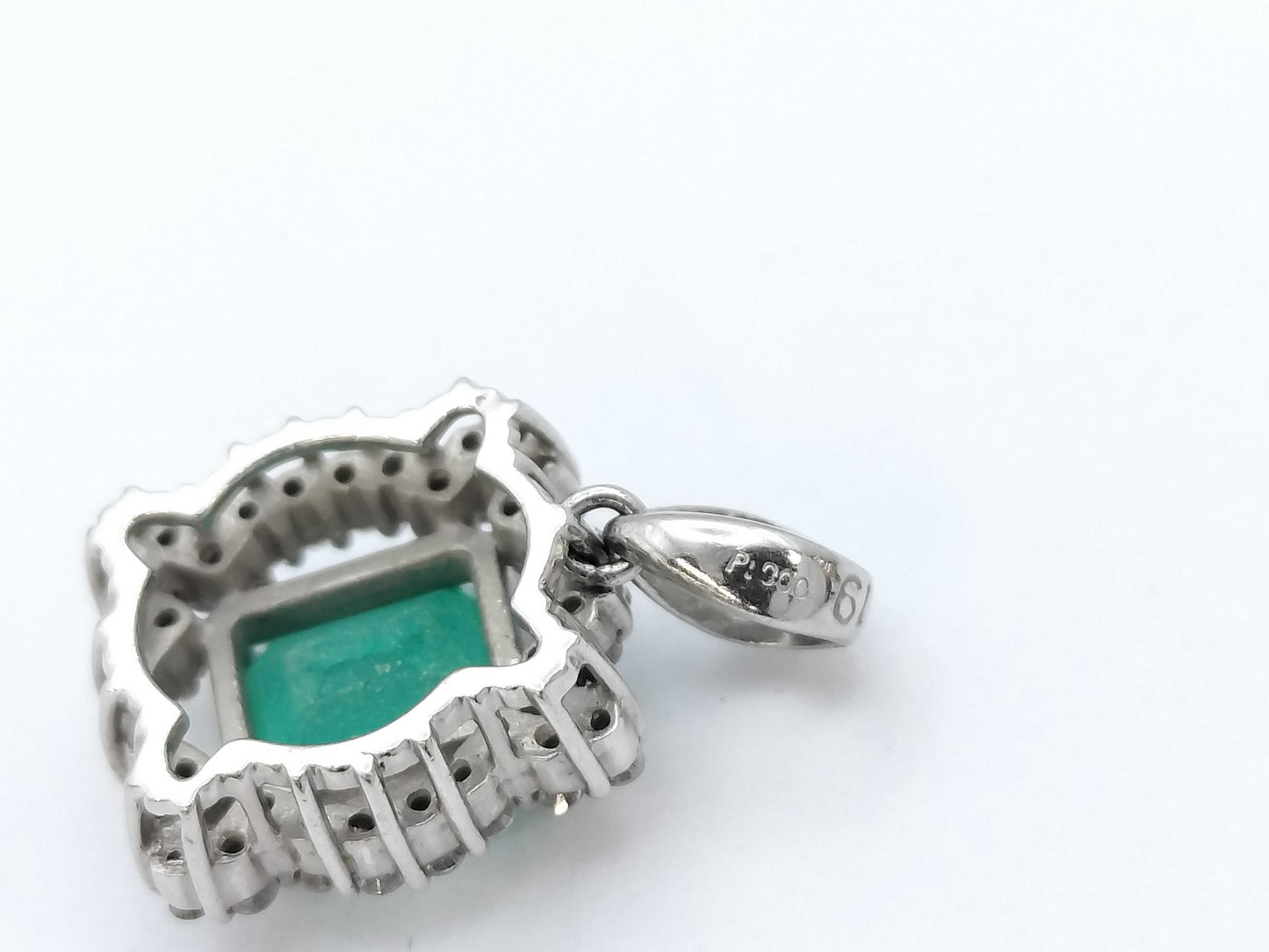 E1.19ct D0.21ct PT900 3.5g Pendant Top 
