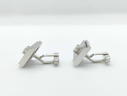 D0.509ct FD0.11ct / D0.518ct FD0.11ct PT900 19.3g Tie pin/Cufflinks 