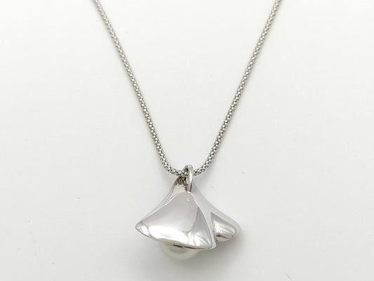 Pearl diameter: approx. 11.1mm, D0.20ct, 18K White Gold, 13.7g, Necklace 