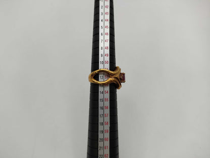 R0.83ct D0.55ct K18 9.9g Ring 