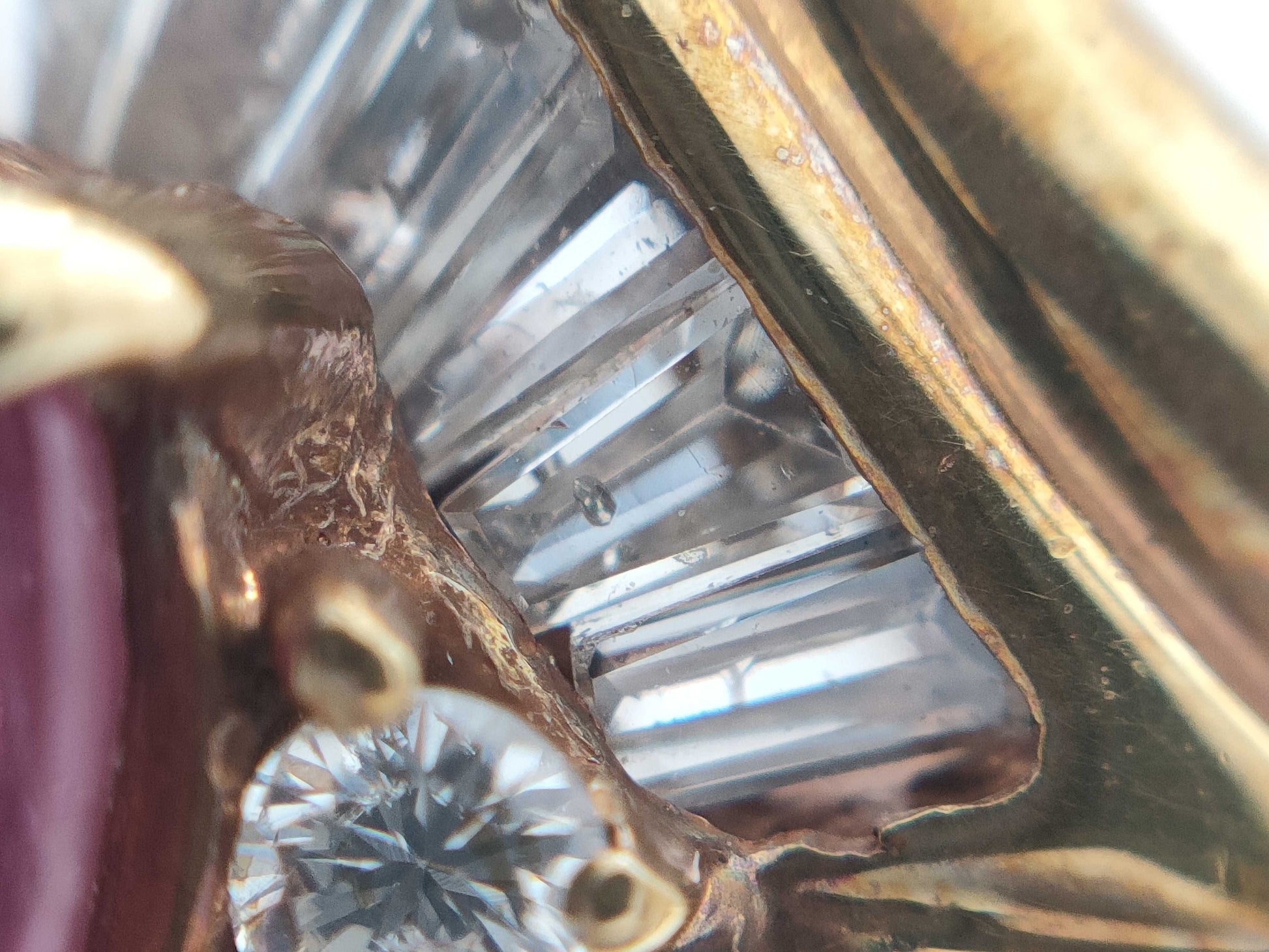R0.83ct D0.55ct K18 9.9g Ring 