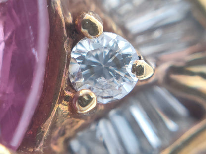 R0.83ct D0.55ct K18 9.9g Ring 