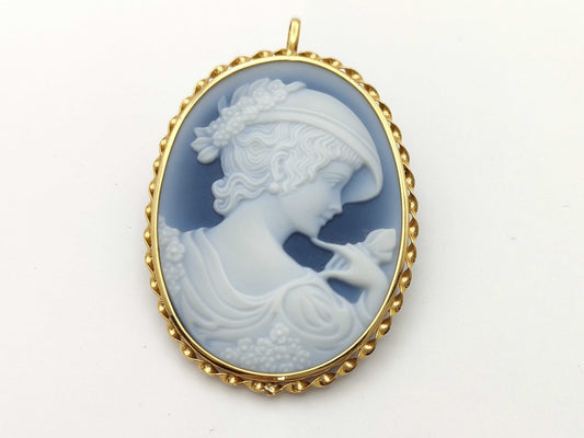Agate 18K 11.1g Brooch 