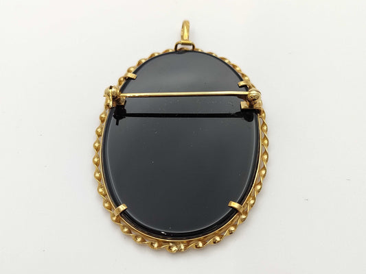 Agate 18K 11.1g Brooch 