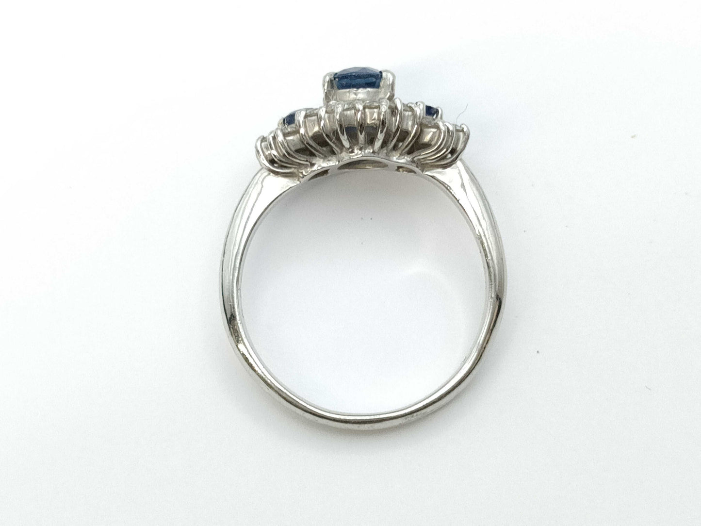 S1.00ct D0.50ct PT900 4.9g Ring 