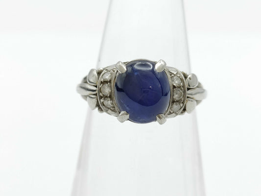Stainless steel 3.16ct diamond PT900 4.7g ring 