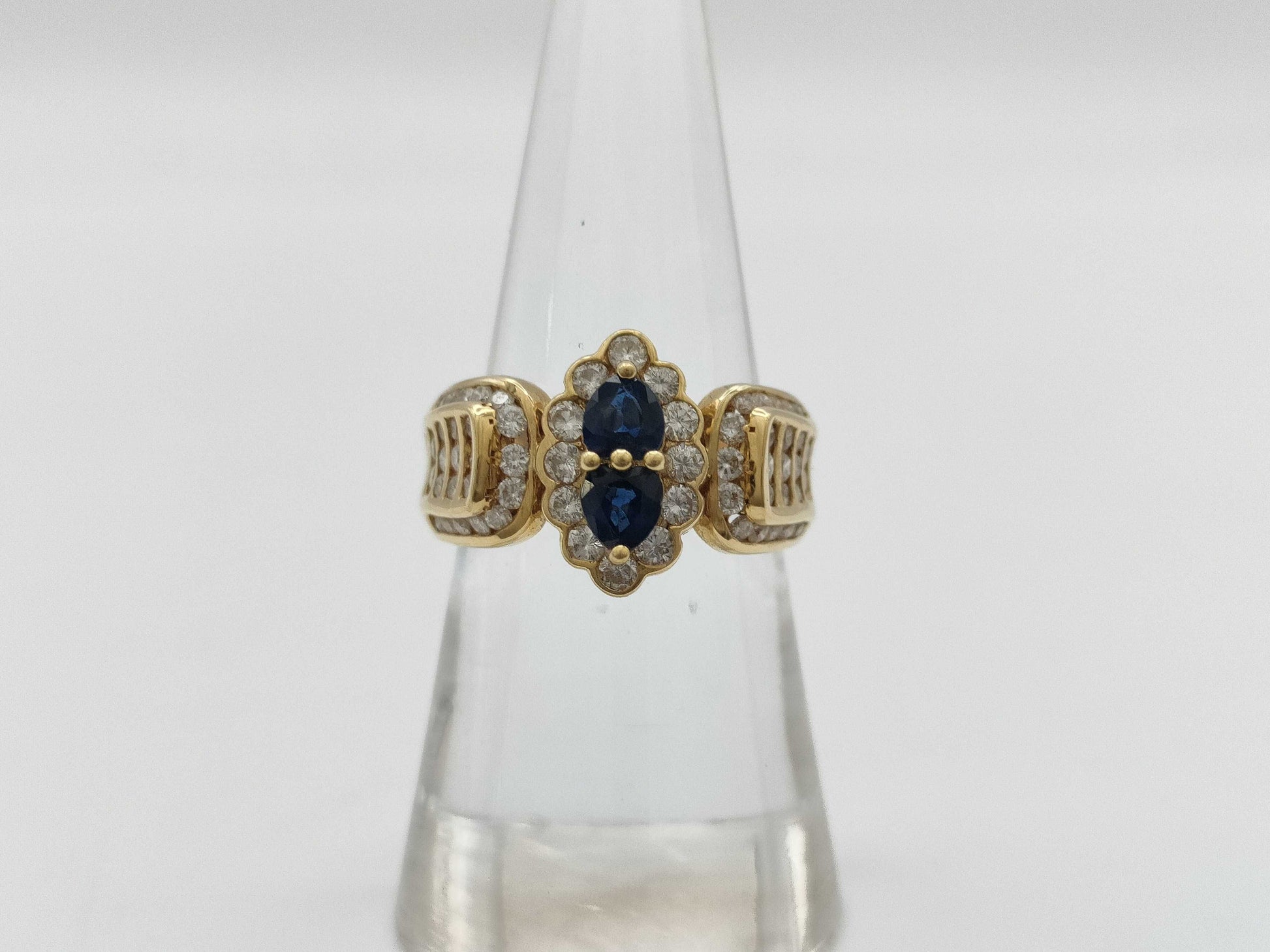S 0.58ct D 0.84ct K18 7.2g Ring 