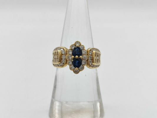 S 0.58ct D 0.84ct K18 7.2g Ring 