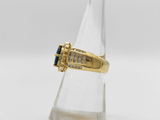 S 0.58ct D 0.84ct K18 7.2g Ring 