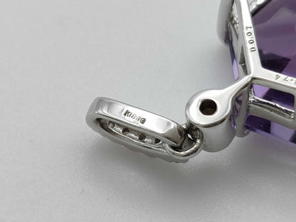 AM8.74ct D0.07ct K18WG 4.1g Necklace 