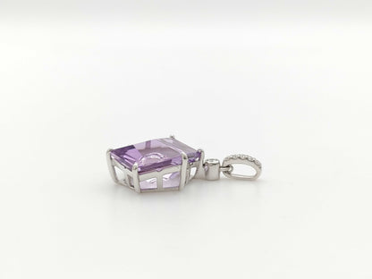 AM8.74ct D0.07ct K18WG 4.1g Necklace 