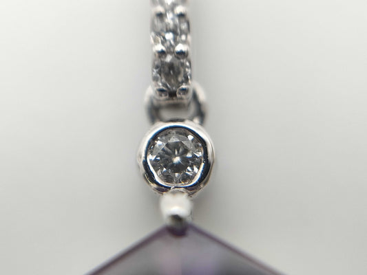 AM8.74ct D0.07ct K18WG 4.1g Necklace 