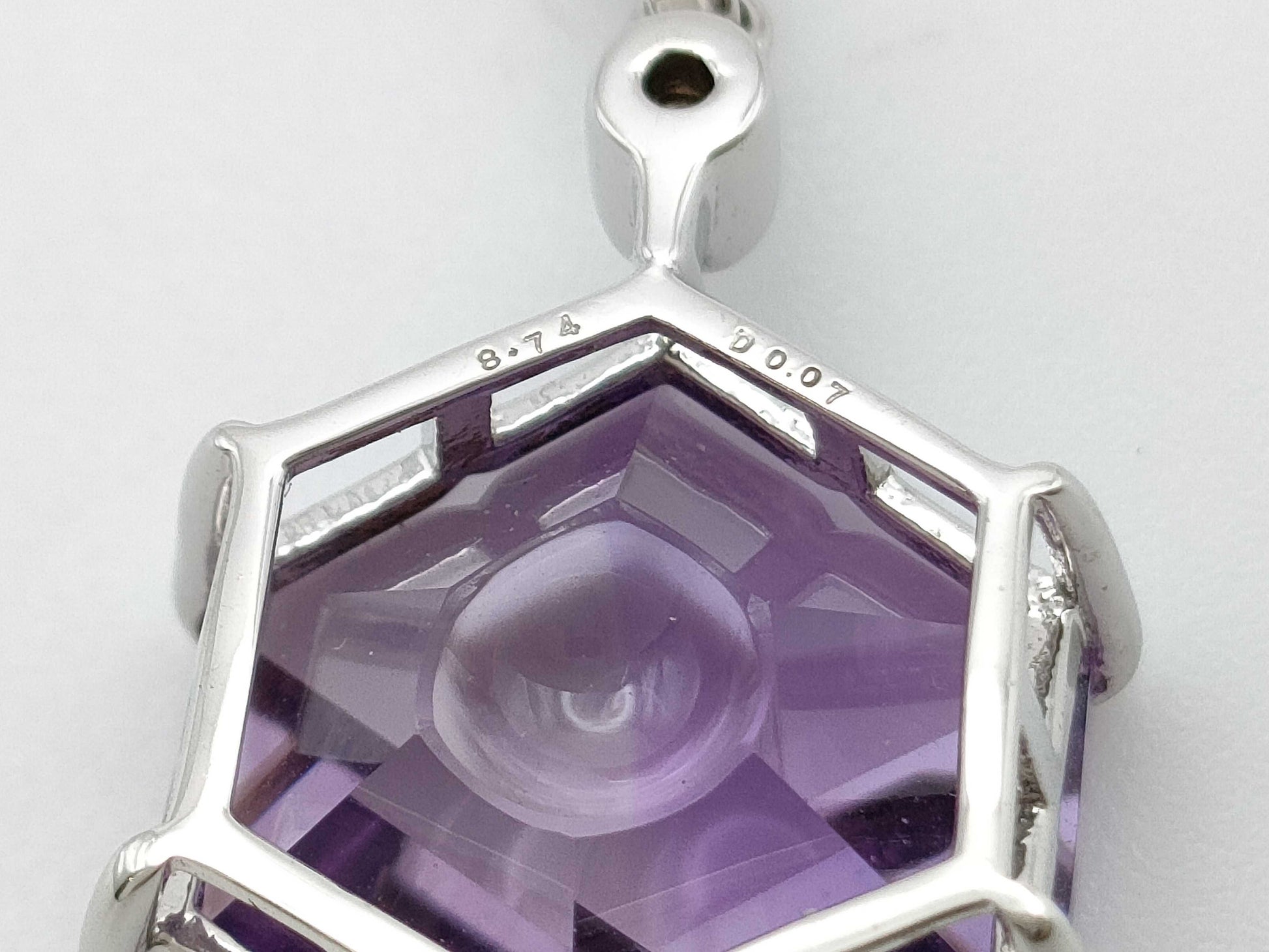 AM8.74ct D0.07ct K18WG 4.1g Necklace 