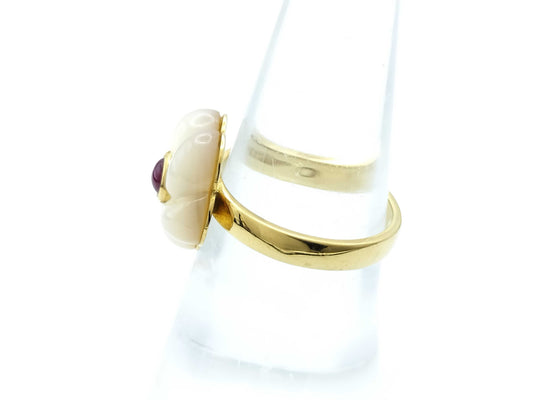 Colored Stone R0.47ct K18 5.8g Ring 