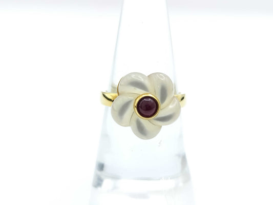 Colored Stone R0.47ct K18 5.8g Ring 