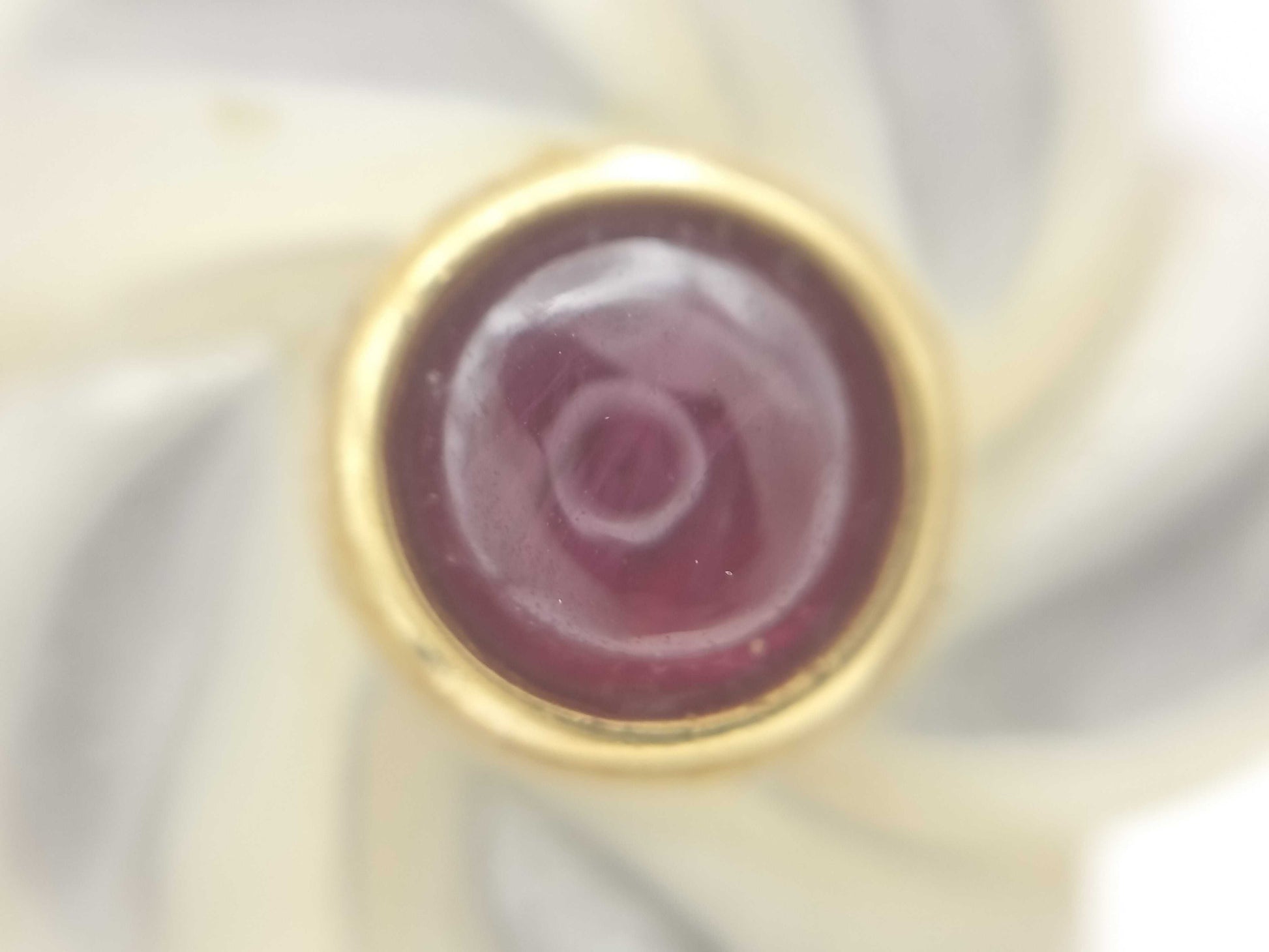 Colored Stone R0.47ct K18 5.8g Ring 