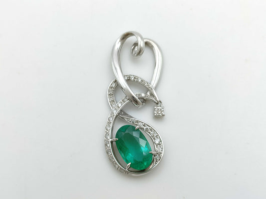 E4.63ct D0.10/0.41ct K18WG 8.6g Pendant Top 