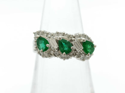 E0.76ct D0.70ct PT900 7.9g Ring 