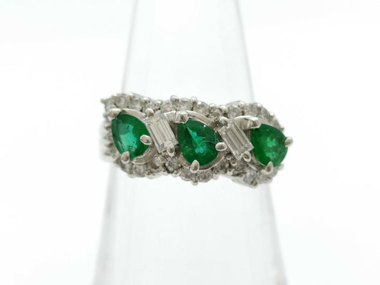 E0.76ct D0.70ct PT900 7.9g Ring 