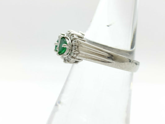 E0.76ct D0.70ct PT900 7.9g Ring 