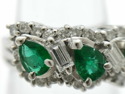 E0.76ct D0.70ct PT900 7.9g Ring 