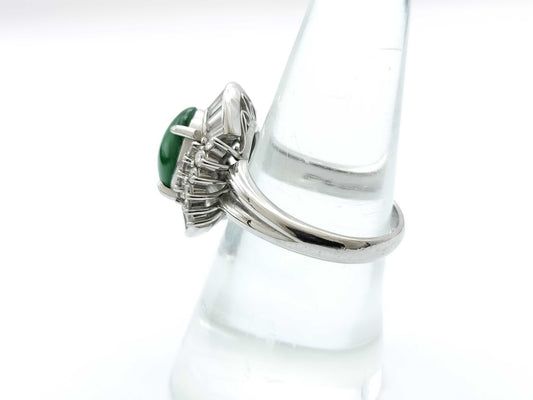 Jadeite 2.66ct D1.32ct PT900 10.8g Ring 