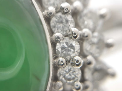 Jadeite 2.66ct D1.32ct PT900 10.8g Ring 