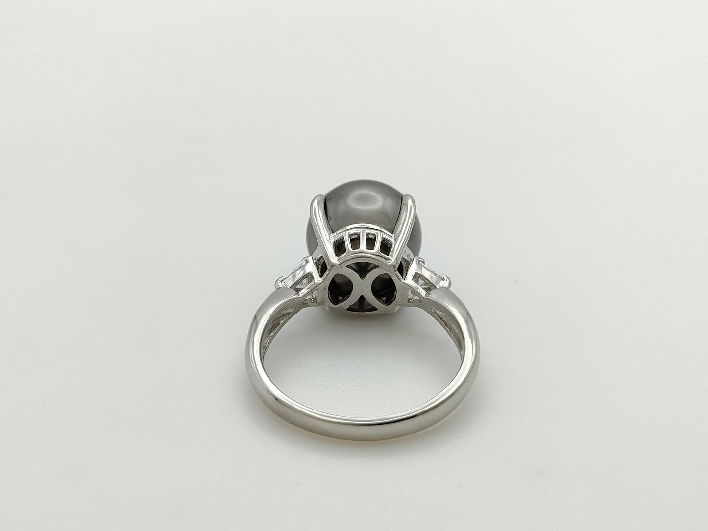 Pearl, Diameter: Approx. 12.1mm, D0.115ct, Pt900, 9.3g, Ring 