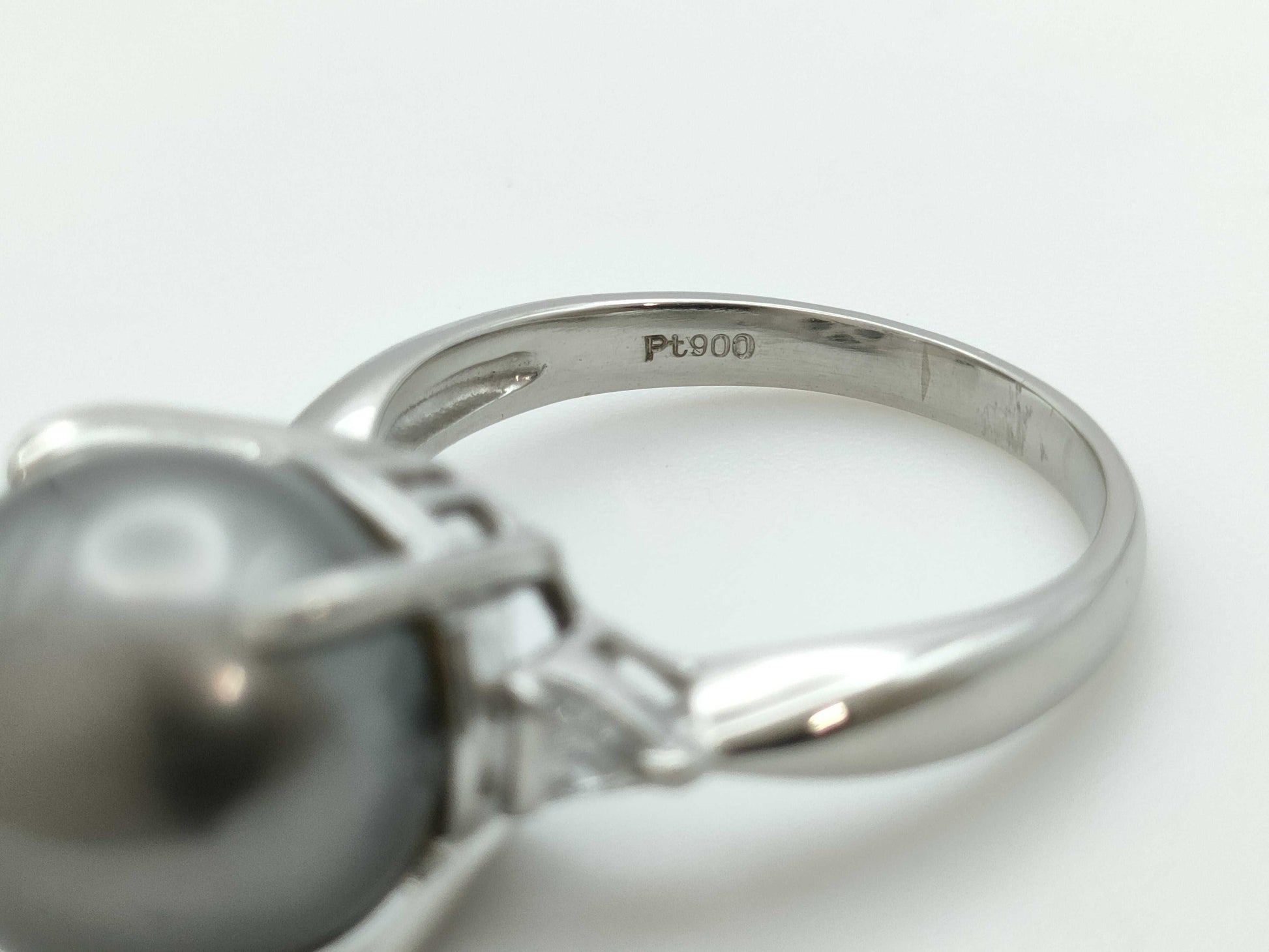 Pearl, Diameter: Approx. 12.1mm, D0.115ct, Pt900, 9.3g, Ring 