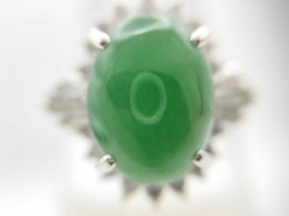 1.7ct Jadeite D0.26ct PT900 8.2g Ring 