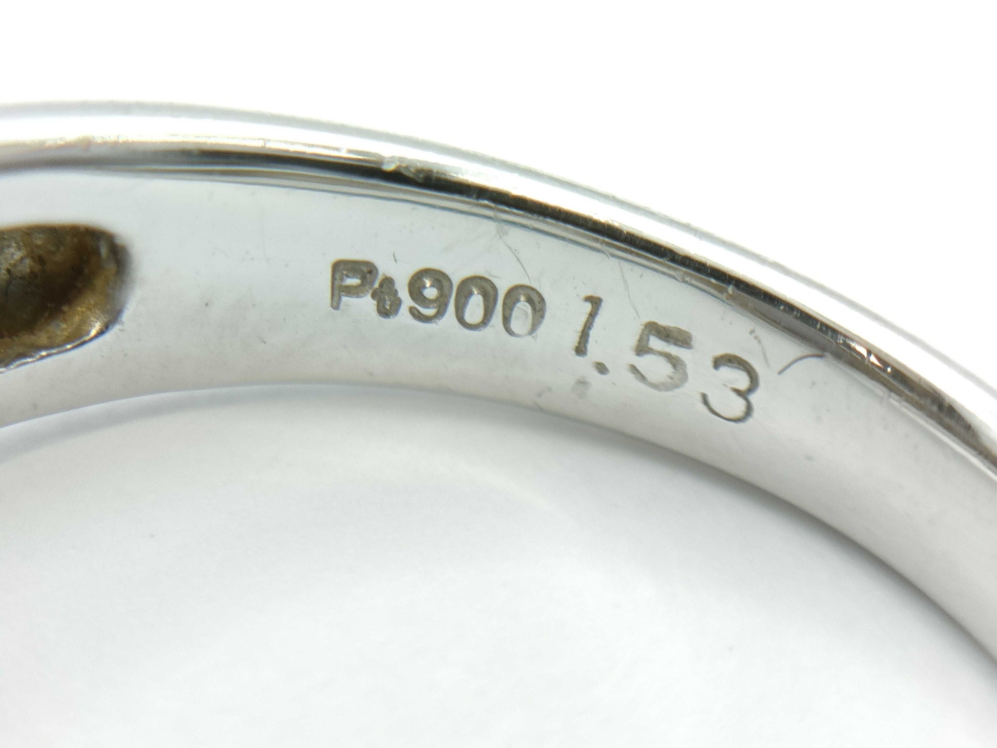 Stainless steel 1.53ct D0.03ct PT900 6.8g ring 