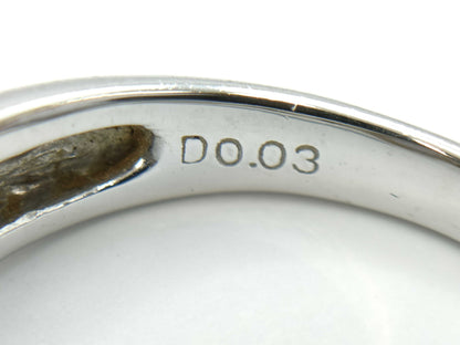 Stainless steel 1.53ct D0.03ct PT900 6.8g ring 