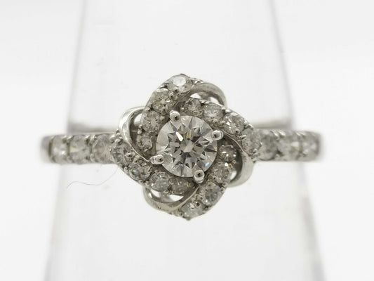 D0.20/0.35ct Pt900 3.5g Ring 