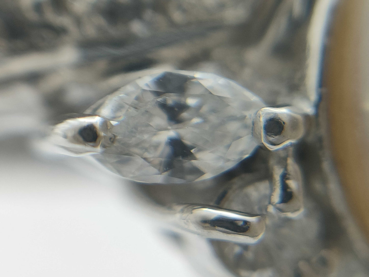 Pearl Ring, Diameter: Approx. 9.5mm, D0.32ct, Pt900, 8.2g 