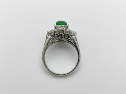 Jade D0.46ct Pt900 8.4g Ring 