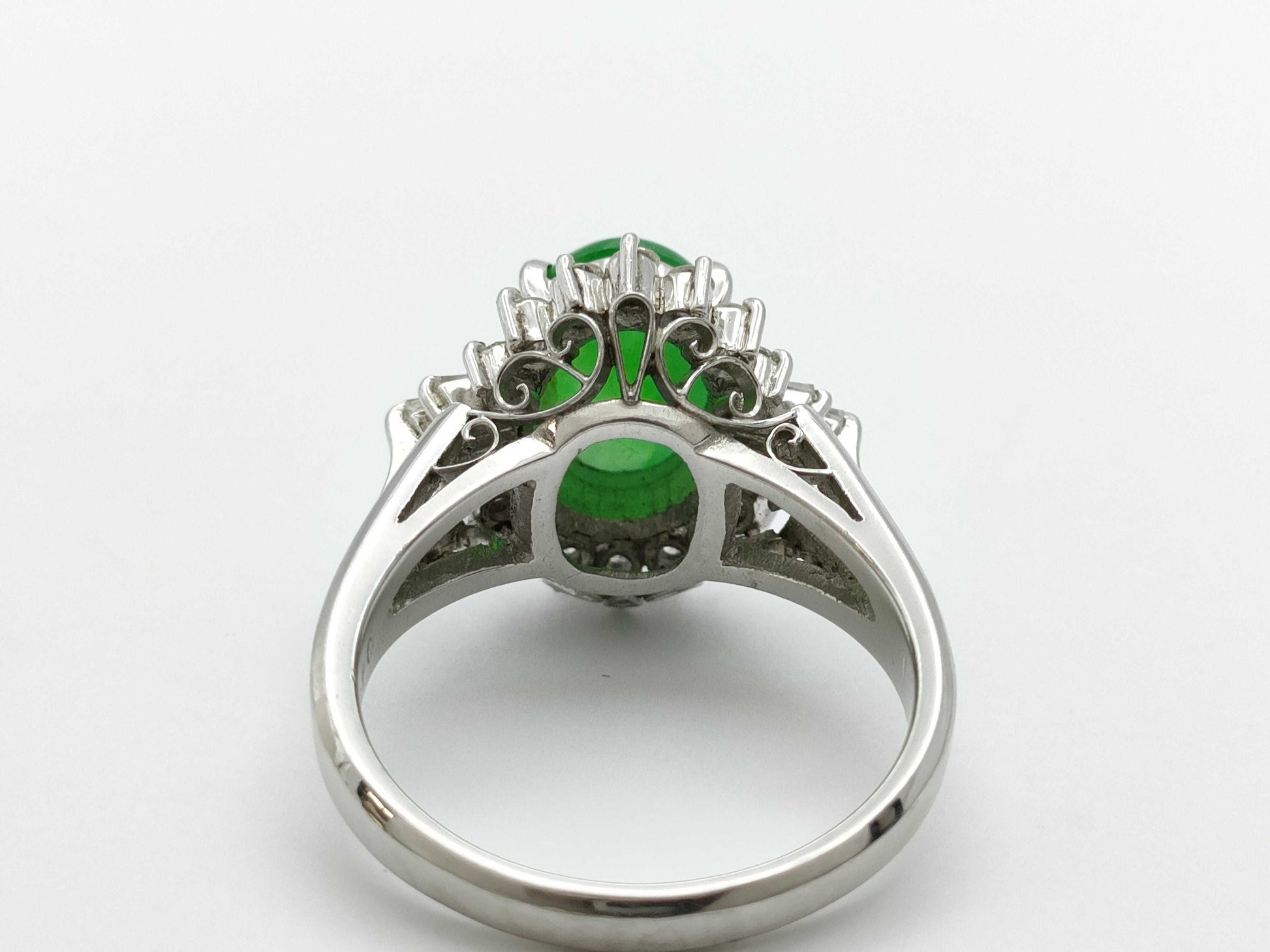 Jade D0.46ct Pt900 8.4g Ring 
